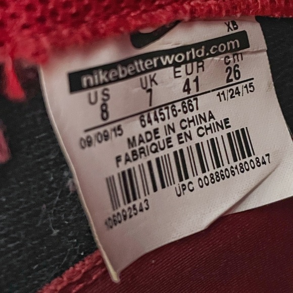 NIKE Flystepper 2K3 Red high top sneaker, Men’s size 8 - Picture 10 of 16